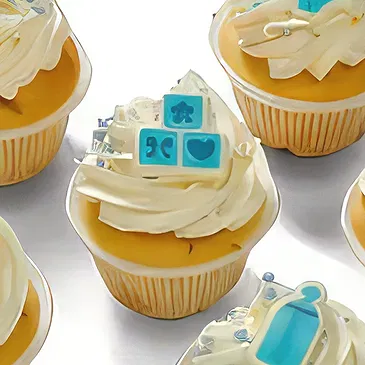 Schoondijke flowers  -  Cupcakes 'It's a boy' Flower Bouquet/Arrangement