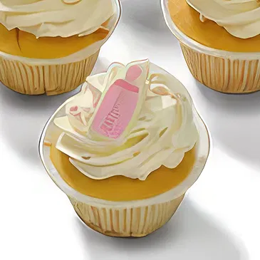 Schoondijke flowers  -  Cupcakes 'It's a girl' Flower Bouquet/Arrangement