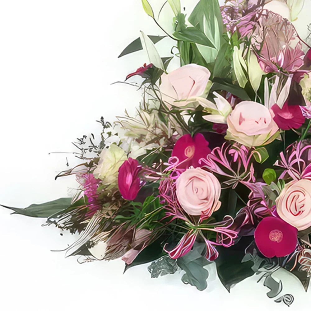 Нант цветя- Възглавница от пастелни цветя във височина Ти Букет/договореност цвете
