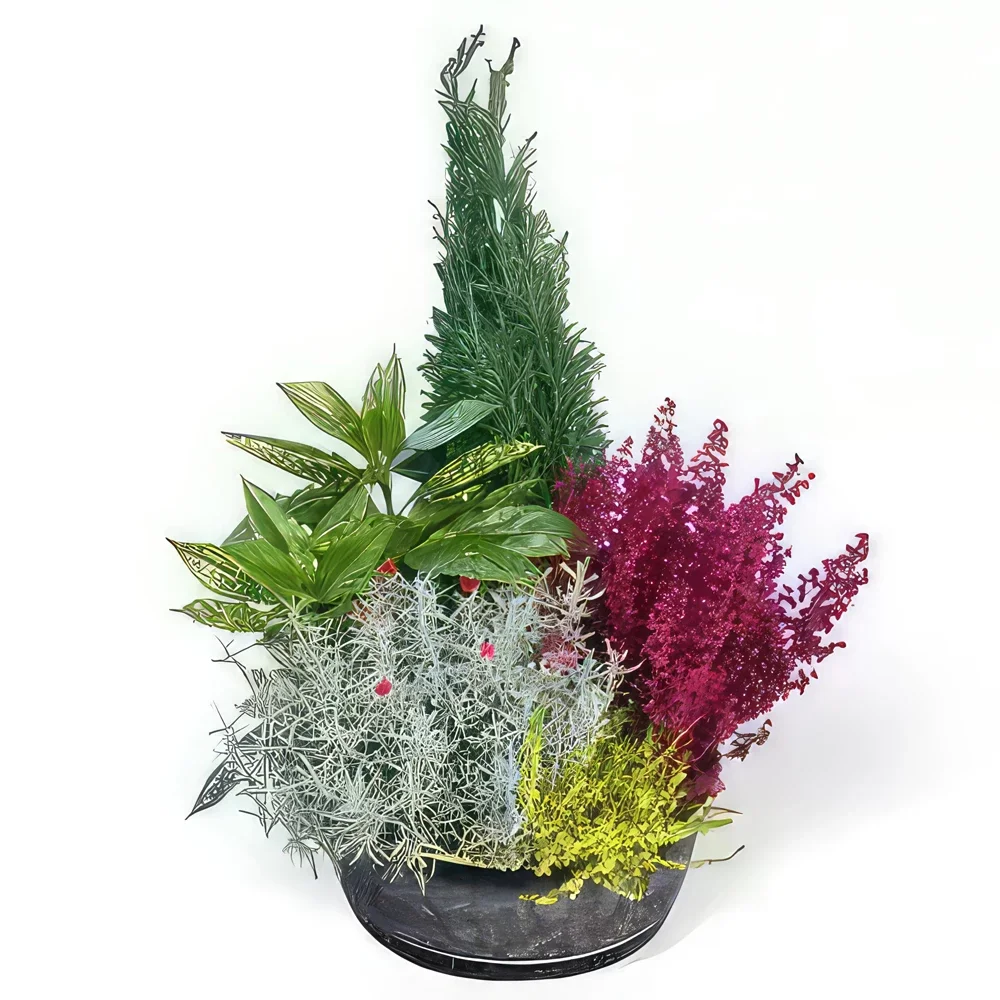 Tarbes цветя- Изрязване на открити зелени растения Букет/договореност цвете
