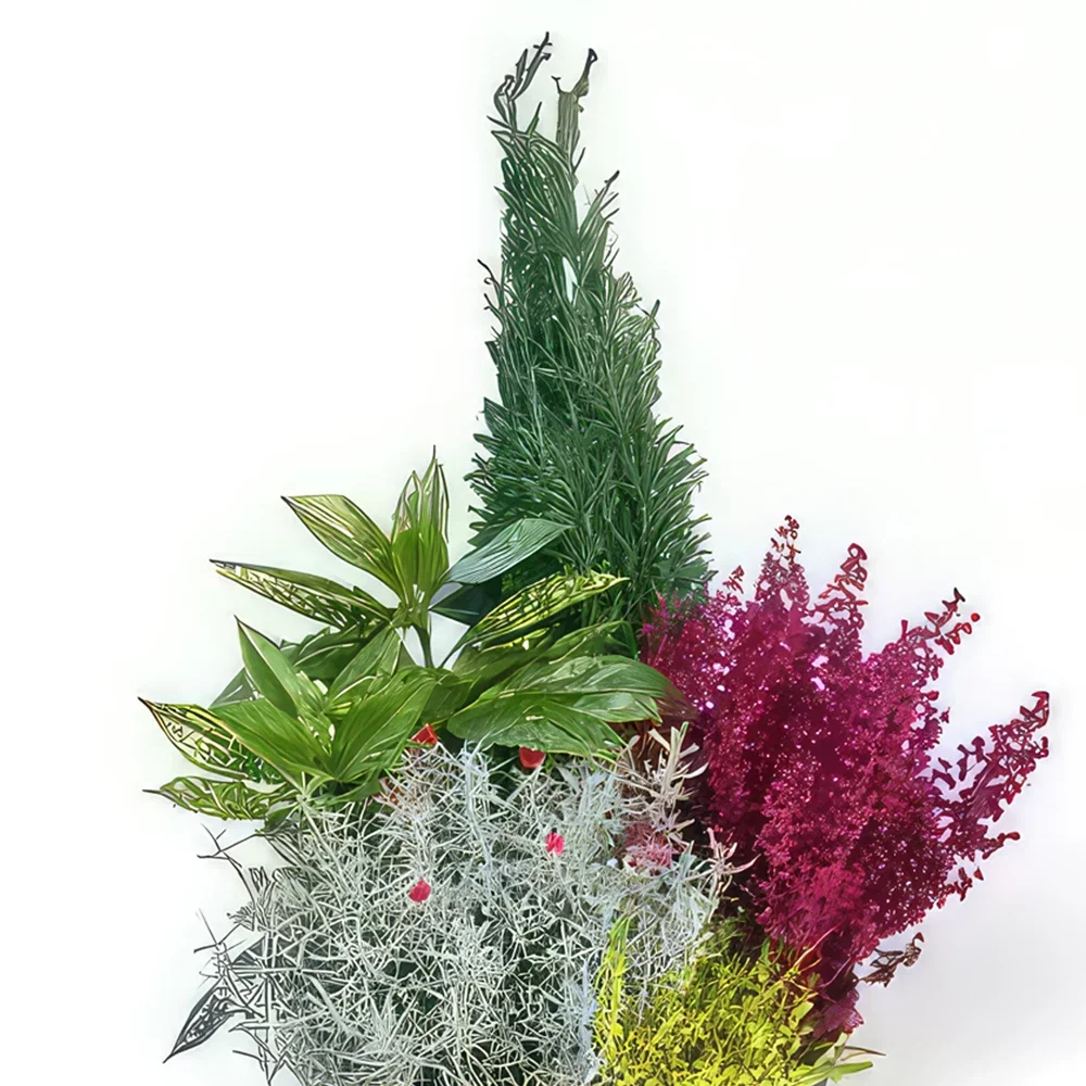 ナント 花- 屋外の緑の植物の切断 花束/フラワーアレンジメント