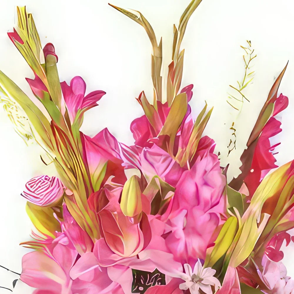 Bagus bunga- Buket bunga merah muda yang mempesona Rangkaian bunga karangan bunga