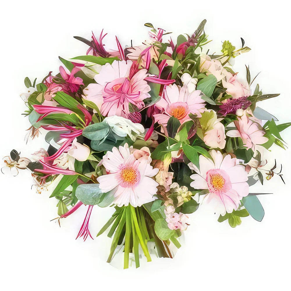 Λιλ λουλούδια- Στρογγυλή ανθοδέσμη αφιέρωση Μπουκέτο/ρύθμιση λουλουδιών