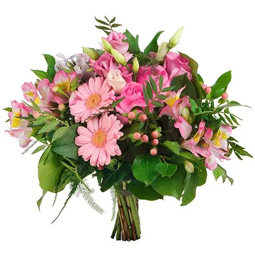 fiorista fiori di Firenze- Bouquet di fiori rosa con frutti di bosco Bouquet floreale