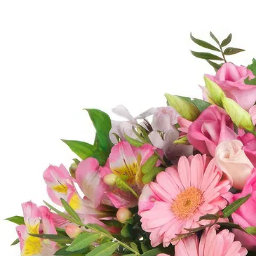 fiorista fiori di Firenze- Bouquet di fiori rosa con frutti di bosco Bouquet floreale