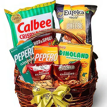Buangkok flowers  -  Yummy Snack Basket Flower Bouquet/Arrangement