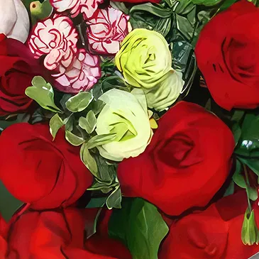 Lublin flowers  -  Red Arrangement Flower Bouquet/Arrangement