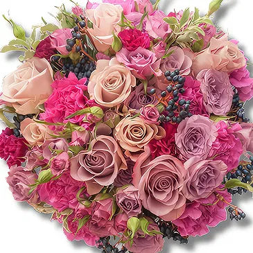 Klein-Wien Blumen Florist- Deluxe Lila Mix Bouquet/Blumenschmuck