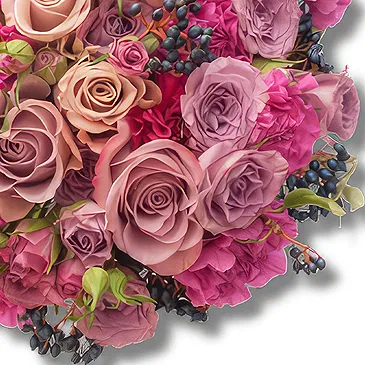 Klein-Wien Blumen Florist- Deluxe Lila Mix Bouquet/Blumenschmuck