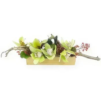 France flowers  -  Detroit Green Flower Composition Delivery
