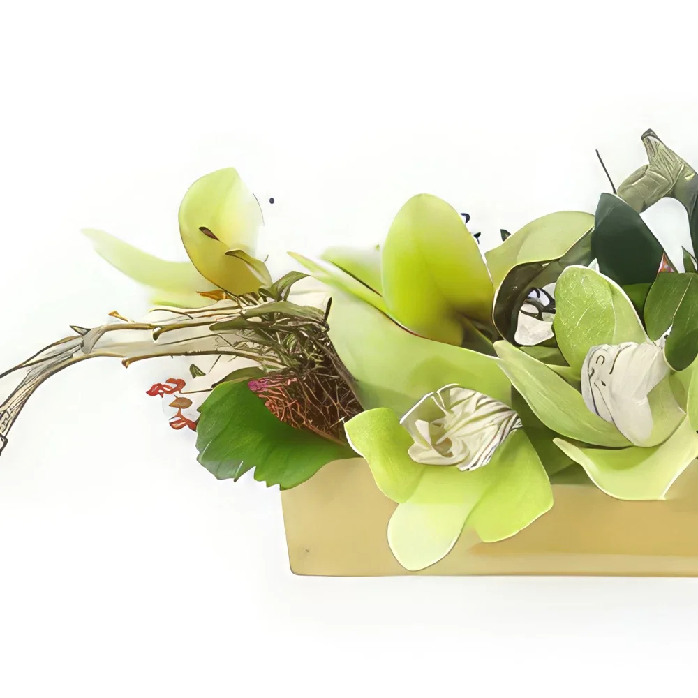 Tarbes цветя- Зелена цветна композиция от Детройт Букет/договореност цвете