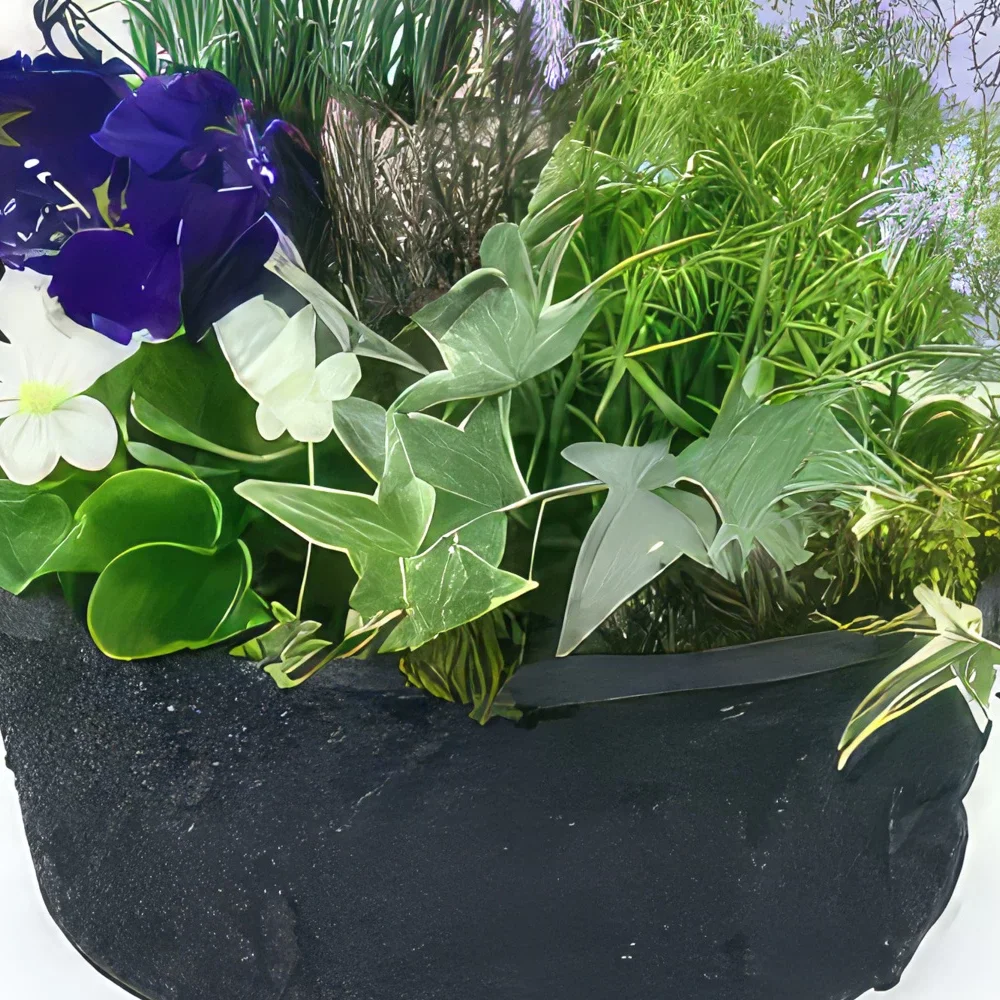 Бордо цветя- Dulcis лилаво и синьо растителна аранжировка Букет/договореност цвете