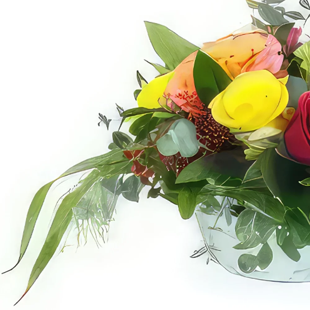 flores de Marselha- Composição de rosas coloridas de El Paso Bouquet/arranjo de flor