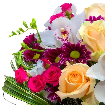 Oman flowers  -  Basket with colored flowers Flower Bouquet/Arrangement