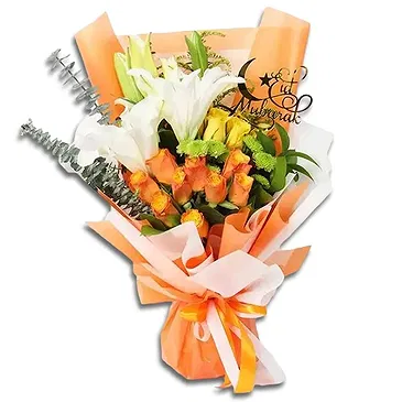 Garhoud flowers  -  Orange & Yellow Flower Bouquet/Arrangement