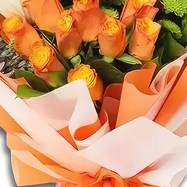 Garhoud flowers  -  Orange & Yellow Flower Bouquet/Arrangement