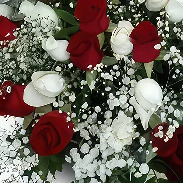 Portugal flowers  -  Love Roses Basket Flower Bouquet/Arrangement