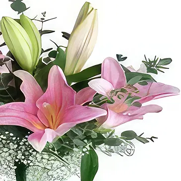 Llameo blomster- Liljebukett Blomsterarrangementer bukett