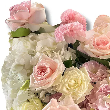 Ghadeer al tair flowers  -  Elegant Pink and White Hydrangeas and Roses Flower Bouquet/Arrangement