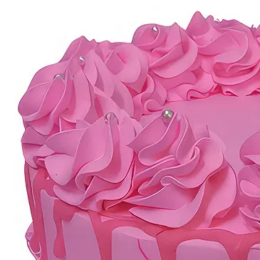 Rongo flowers  -  Vanilla Cake – Pink Flower Bouquet/Arrangement