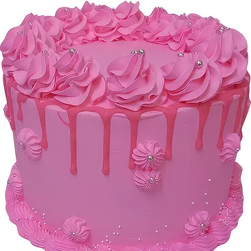 Rongo flowers  -  Vanilla Cake – Pink Flower Bouquet/Arrangement