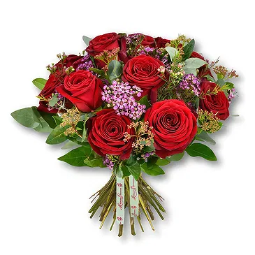 An-Najadah blomster- Elegant rød rose og voksblomster Blomsterarrangementer bukett