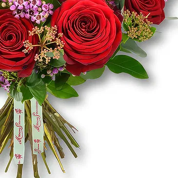 An-Najadah blomster- Elegant rød rose og voksblomster Blomsterarrangementer bukett