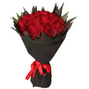 Ad Dilam blomster- 50 røde roser Blomsterarrangementer bukett