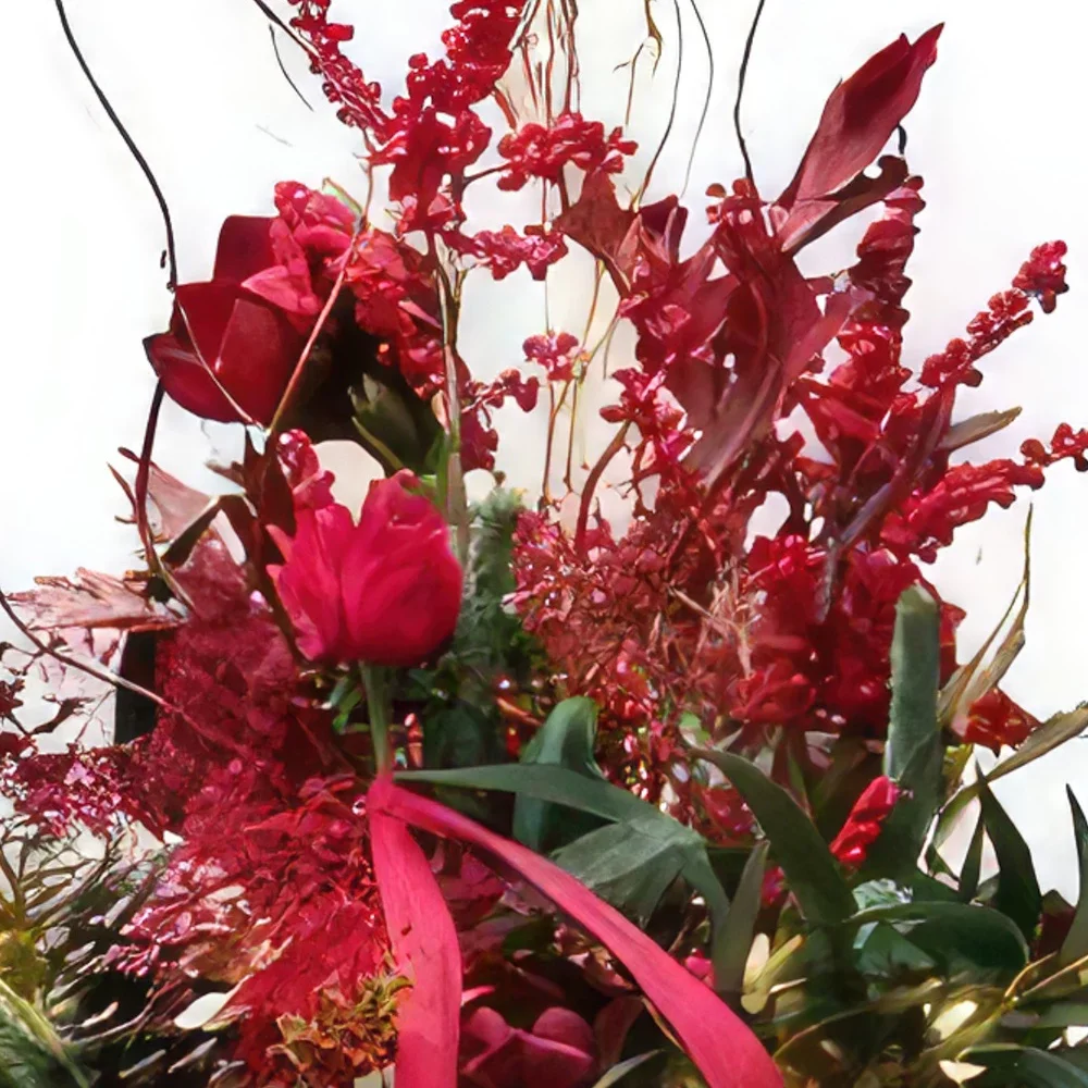 מדריד פרחים- טון אדום זר פרחים/סידור פרחים