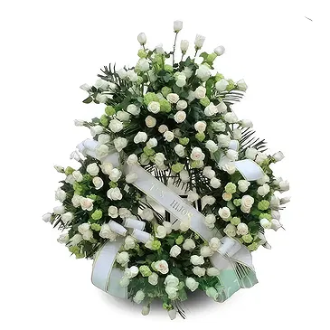 Cala Llonga flowers  -  Serenity Tribute Crown Flower Bouquet/Arrangement