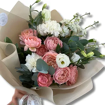 Garhoud flowers  -  Elegant Spray Roses with White Flowers Flower Bouquet/Arrangement