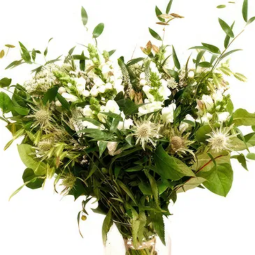 Denmark flowers  -  All White Flower Bouquet/Arrangement