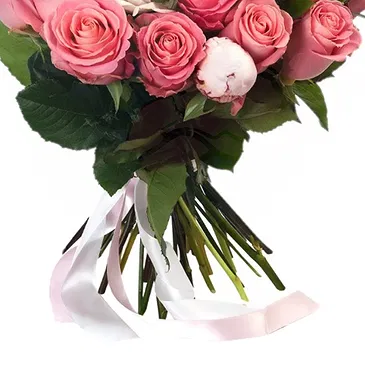 fiorista fiori di Firenze- Bouquet di rose bianche e rosa Bouquet floreale