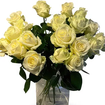 Aalst bloemen bloemist- Mont Blanc rozen Boeket/bloemstuk