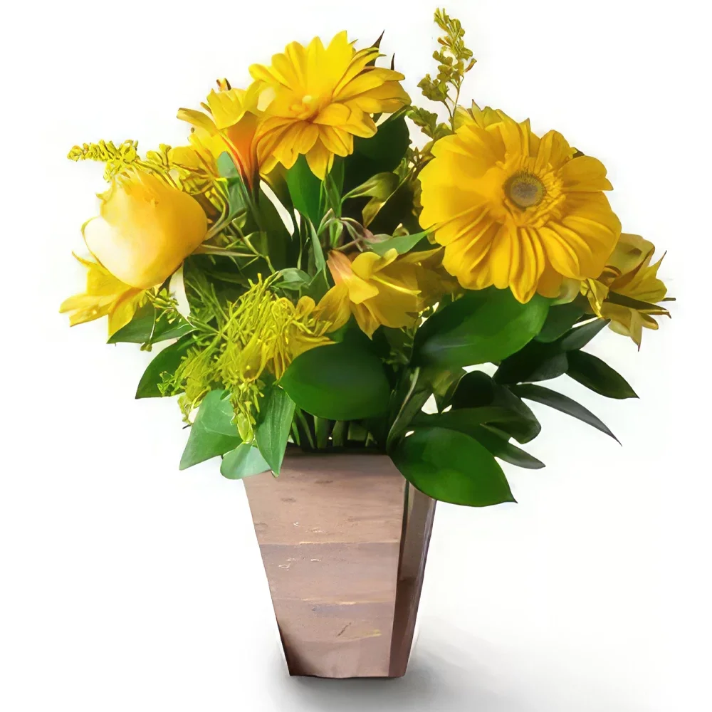 Σαλβαντόρ λουλούδια- Ρύθμιση κίτρινων λουλουδιών τομέων Μπουκέτο/ρύθμιση λουλουδιών