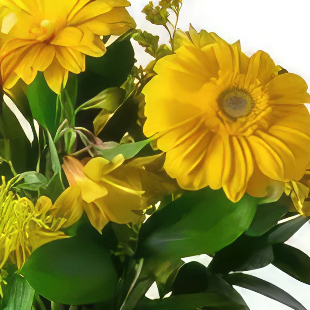 flores el Salvador floristeria -  Arreglo de flores de campo amarillo Ramo de flores/arreglo floral
