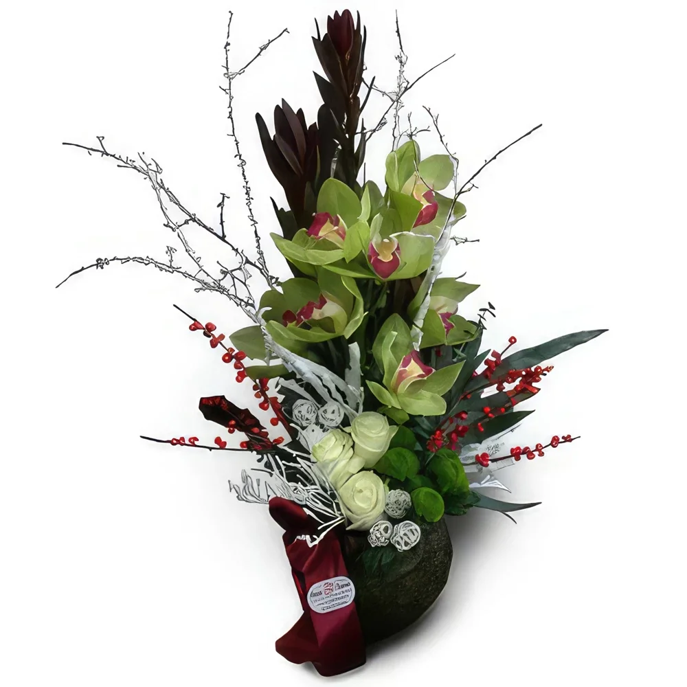 Cascais λουλούδια- καλά Χριστούγεννα Μπουκέτο/ρύθμιση λουλουδιών
