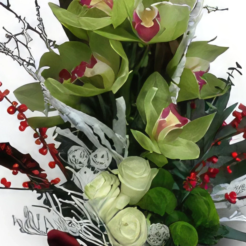 Cascais kwiaty- Wesołych Świąt Bukiet ikiebana