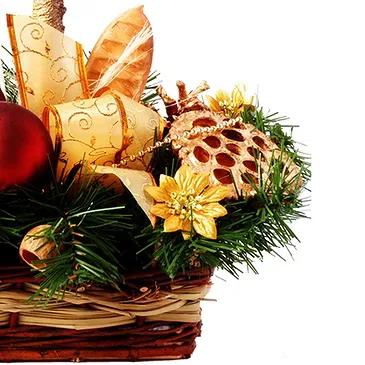 Catania flowers  -  Christmas Composition with Candle Flower Bouquet/Arrangement