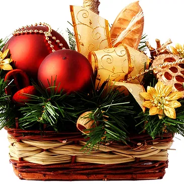 Catania flowers  -  Christmas Composition with Candle Flower Bouquet/Arrangement