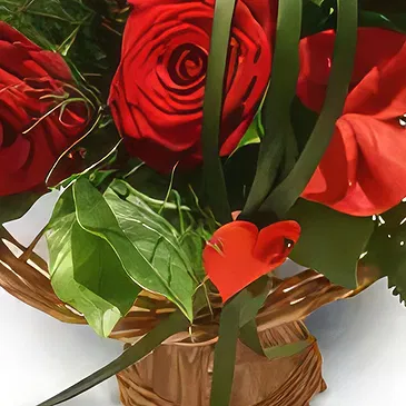Wroclaw flowers  -  Red Love Flower Bouquet/Arrangement