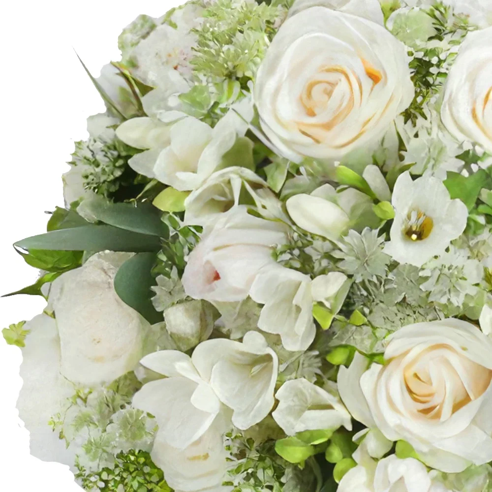 Nantes rože- Šopek presenečenja bele cvetličarne Cvet šopek/dogovor
