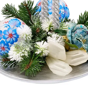 Italy flowers  -  White Christmas Centerpiece Flower Bouquet/Arrangement