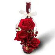 Bodrovo Online Blumenhändler - Bordeaux-Wein Blumenstrauß
