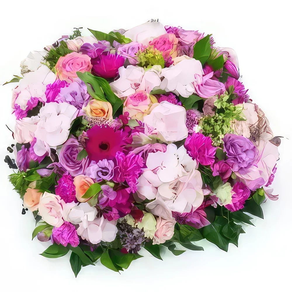 flores de Marselha- Almofada de luto inglesa Epidaurus Bouquet/arranjo de flor