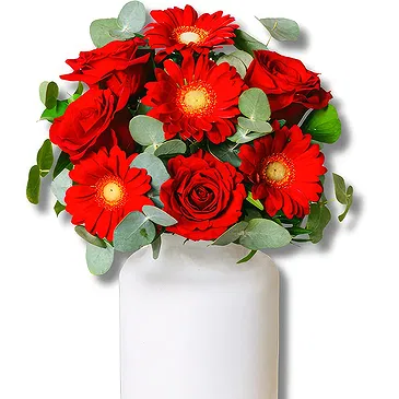 Italy flowers  -  Eternal Desire: Crimson Floral Fusion Flower Bouquet/Arrangement