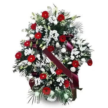 Cala Llonga flowers  -  Alabaster Bloom Halo Flower Bouquet/Arrangement