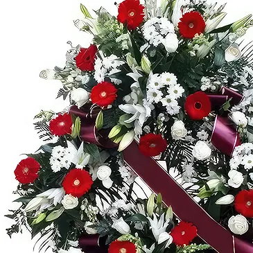 Cala Llonga flowers  -  Alabaster Bloom Halo Flower Bouquet/Arrangement