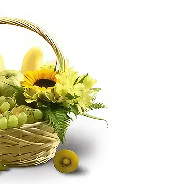 Buangkok flowers  -  Sunny Floral & Fruit Basket Flower Bouquet/Arrangement