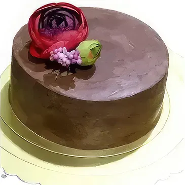 Tarut Blumen Florist- Belgischer Schokoladenkuchen Bouquet/Blumenschmuck